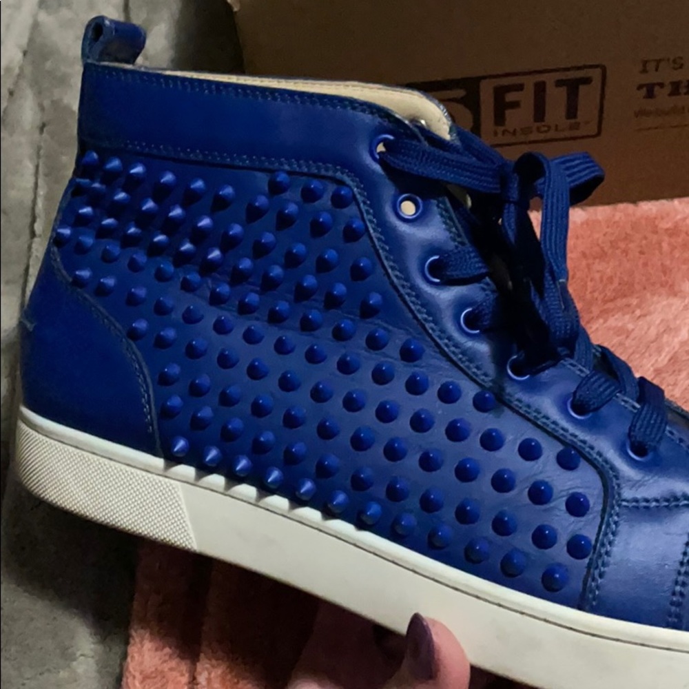 Men’s Louis Vuitton blue spike hightop - Picture 3 of 8